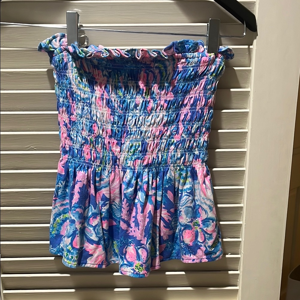 Colorful Smocked Tube Top